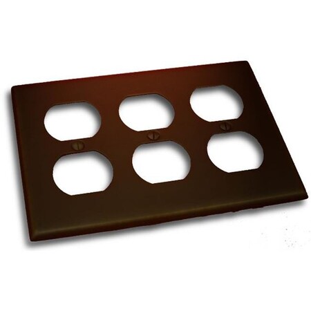 Residential Essentials Residential Essentials 10833VB Triple Receptacle Switch Plate; Venetian Bronze 10833VB